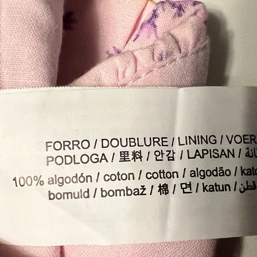 Zara Floral Print Bralette Crop Top Bustier Pink NWT small spaghetti straps - Picture 7 of 10